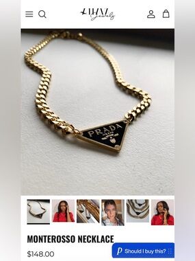 Ahava Jewels Upcycled Prada Monterosso Necklace